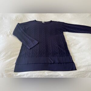 M Missoni | Women’s SZ Large | Purple Tunic Lightweight Chevron Sweater